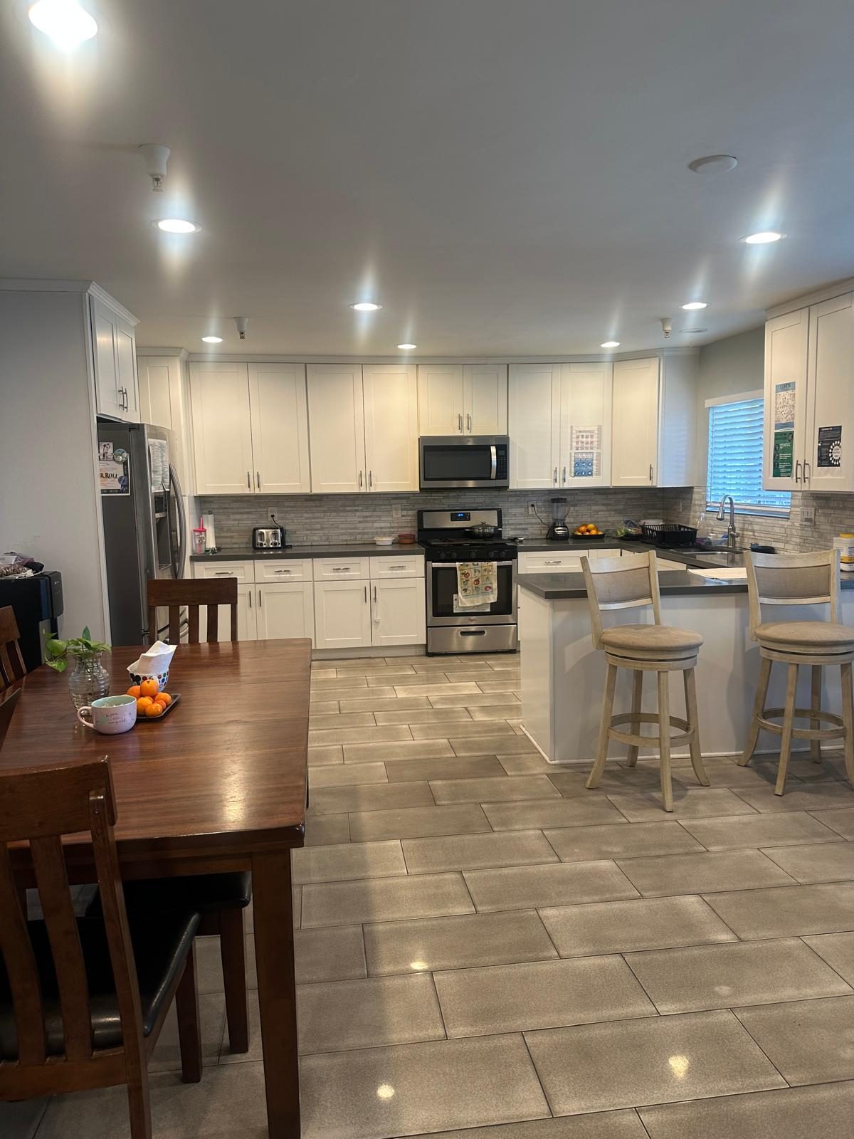 Dining area and kitchen at Jade Villa Care Home in Northridge